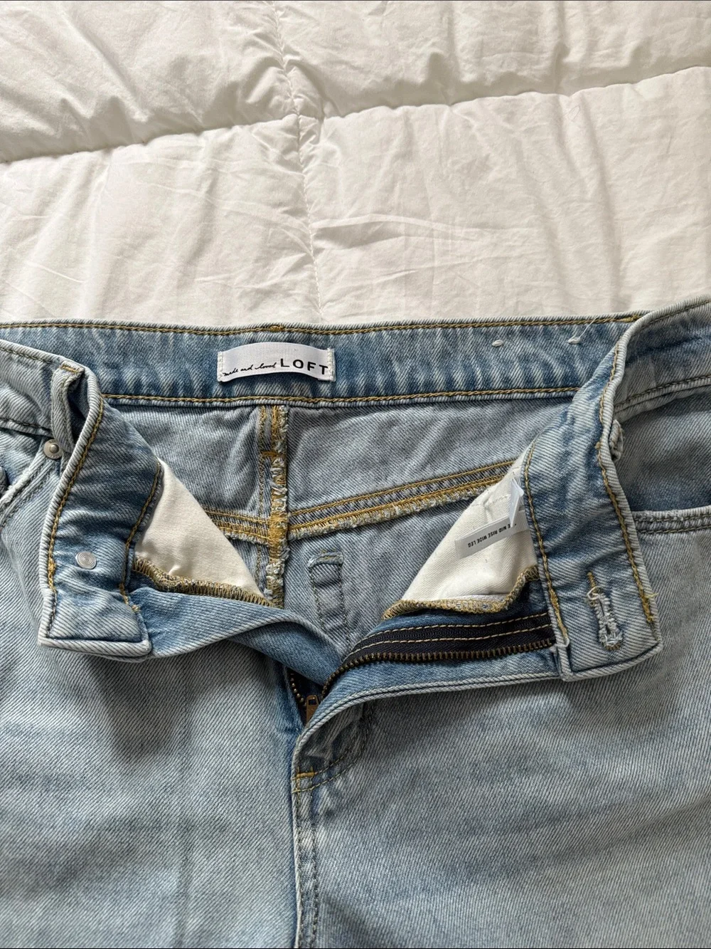 LOFT Light Blue Wide-Leg Jeans